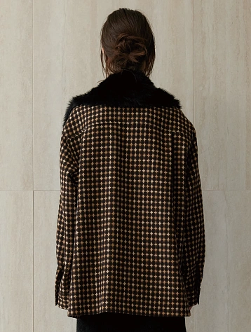 Рубашка EPINGLER Pocket Box Jacquard Brown