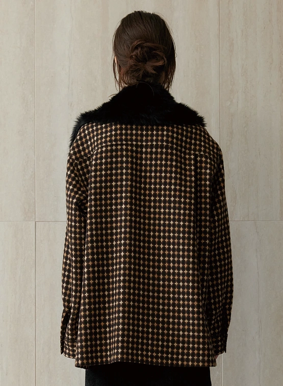 Рубашка EPINGLER Pocket Box Jacquard Brown