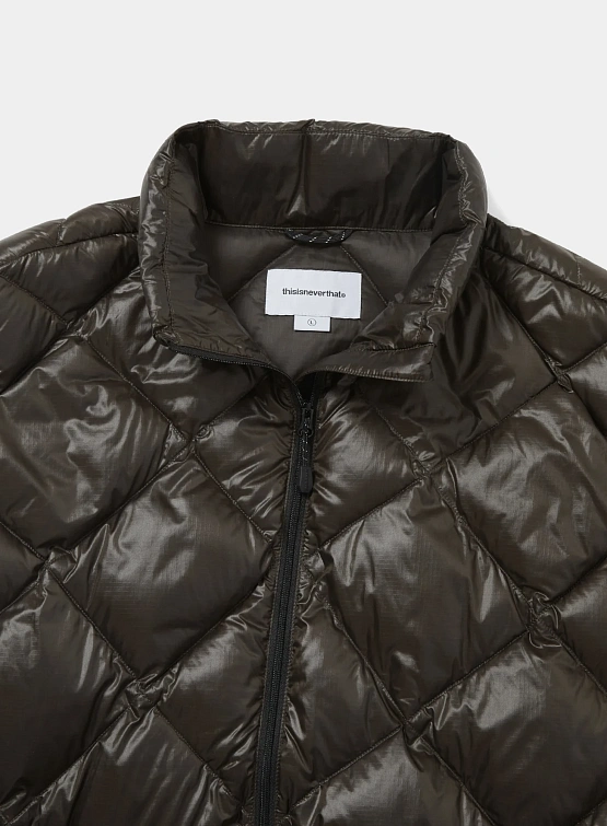 Жилет thisisneverthat Pertex Light Down Vest Brown Black