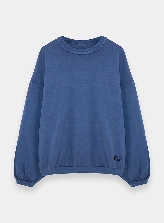 Свитшот ANGLAN Reversible Pigment Two Layer Washed Blue