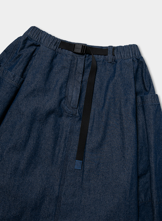 Юбка ANGLAN Belt Bloom Denim Skirt Indigo Denim