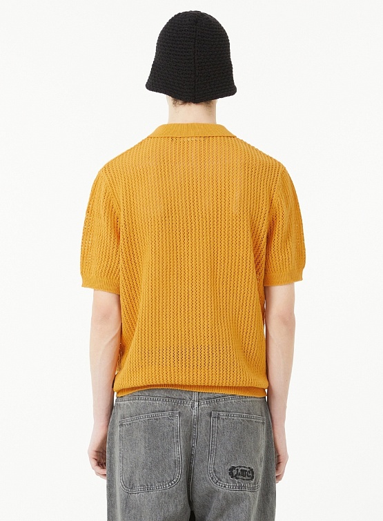 Рубашка LMC Mesh Knit Polo Shirt Mustard