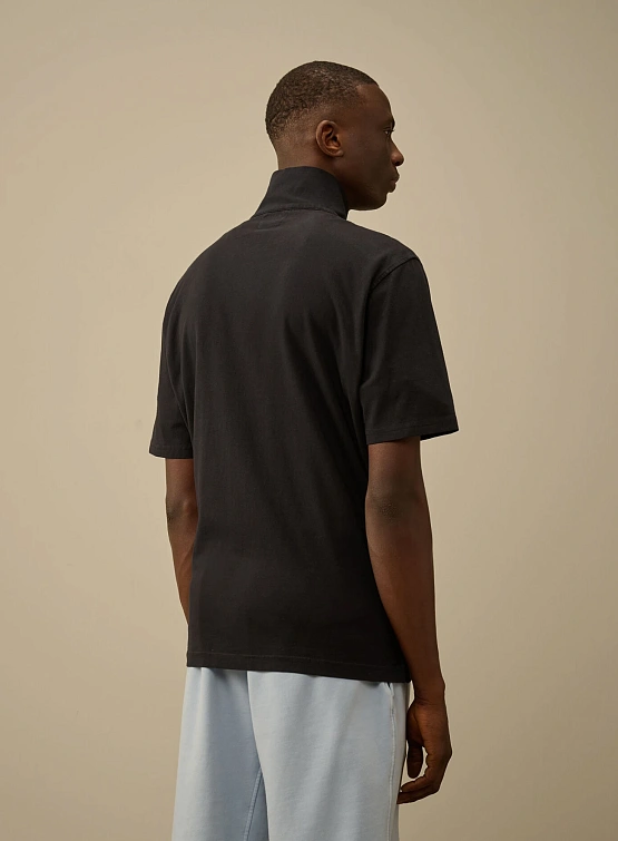 Поло C.P. Company 1020 Jersey Half Zip Total Eclipse Blue