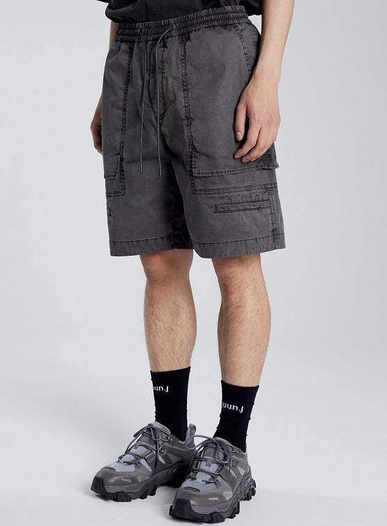 Шорты JUUN.J E-Band Flap Short Pants Gray