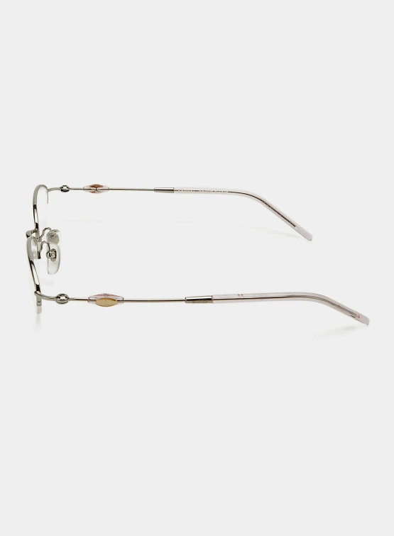 Очки Bonnie Clyde Jewel Silver Transparent Pink & Clear Lens