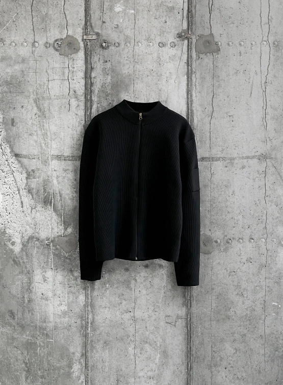 Кардиган AMOMENTO Mock Neck Zip-Up Black