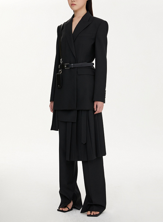 Женские брюки JUUN.J Straight Detachable Pleats Black