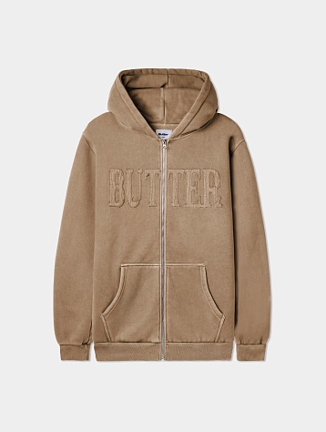 Зип-худи Butter Goods Fabric Applique Washed Brown