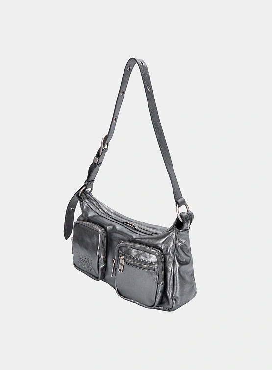 Сумка MARGESHERWOOD Outpocket Hobo Metallic Grey