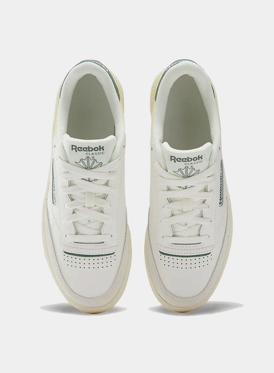 Женские кеды Reebok Club C 85 Chalk/Green