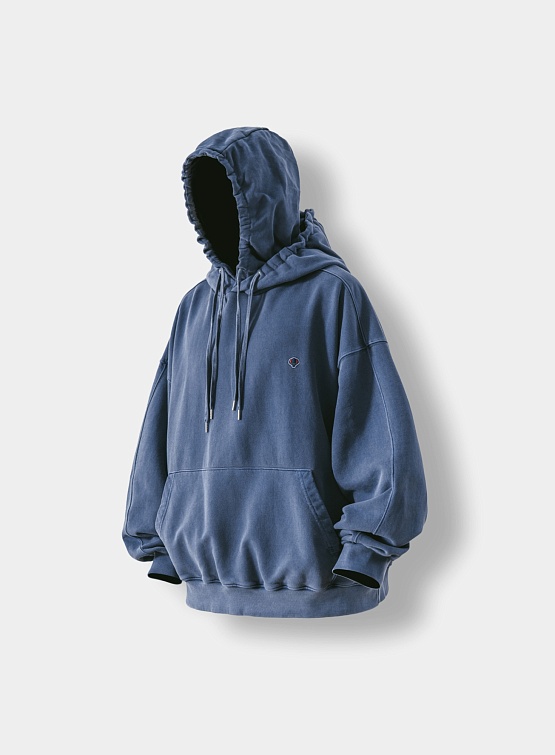 Худи ANGLAN Pigment Wappen Double Hoodie Navy
