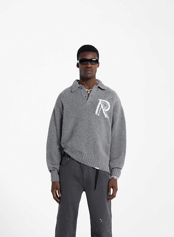 Поло Represent Clo Initial Boucle Polo Grey
