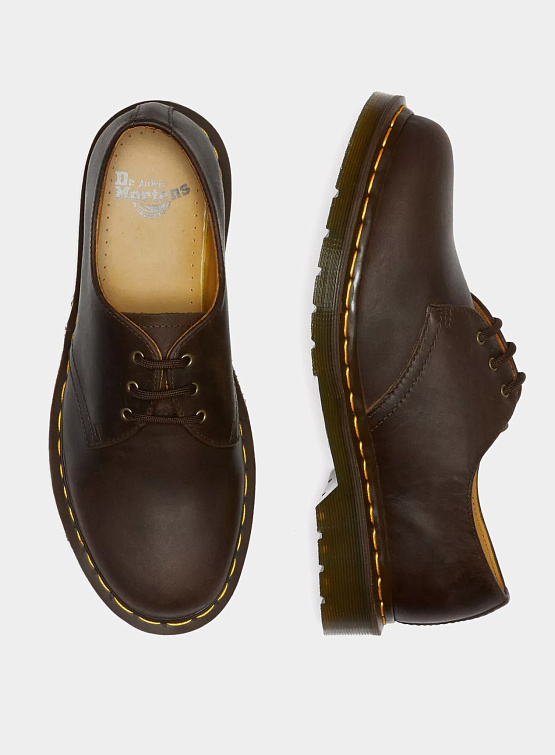 Полуботинки Dr. Martens 1461 Crazy Horse Leather Oxford Brown