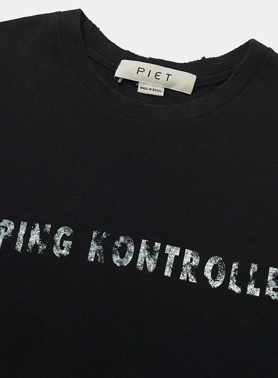 Футболка PIET Dopping Kontrolle Raw Edge Vintage Black