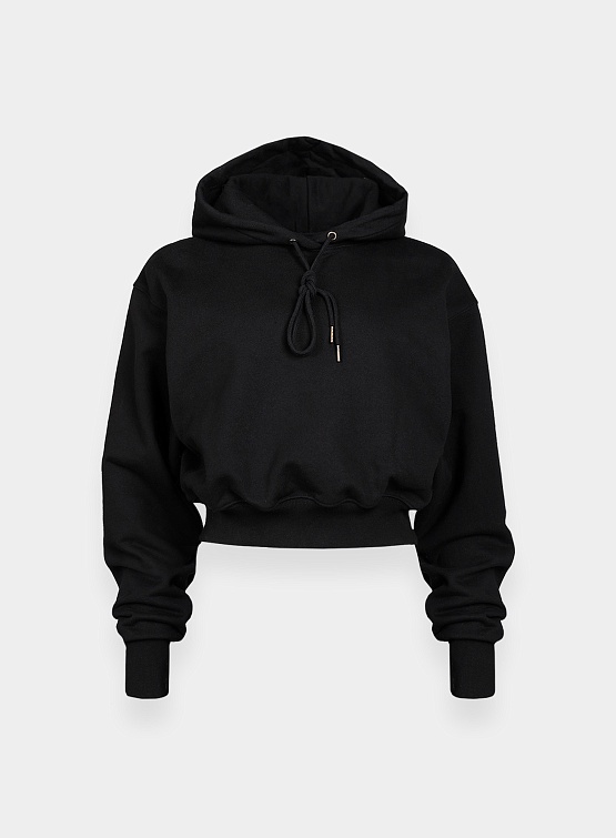 Худи System Studios Cropped Hood Sweatshirt Black