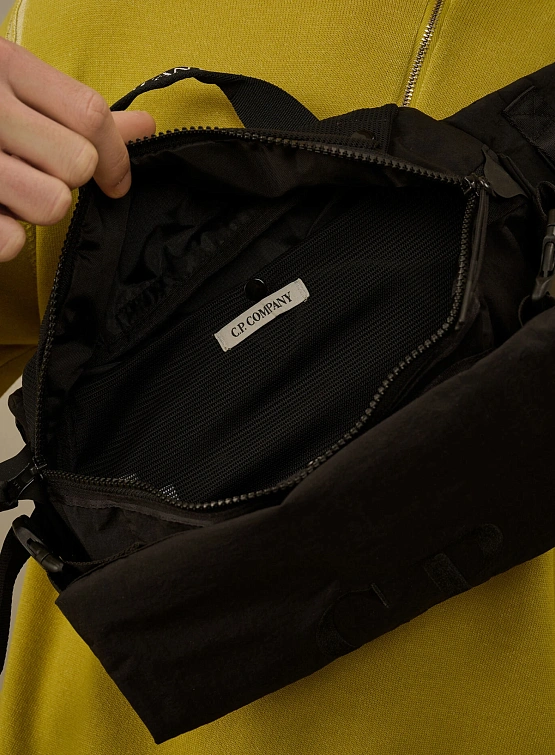 Сумка C.P. Company Plain Paper Touch Waistbag Black