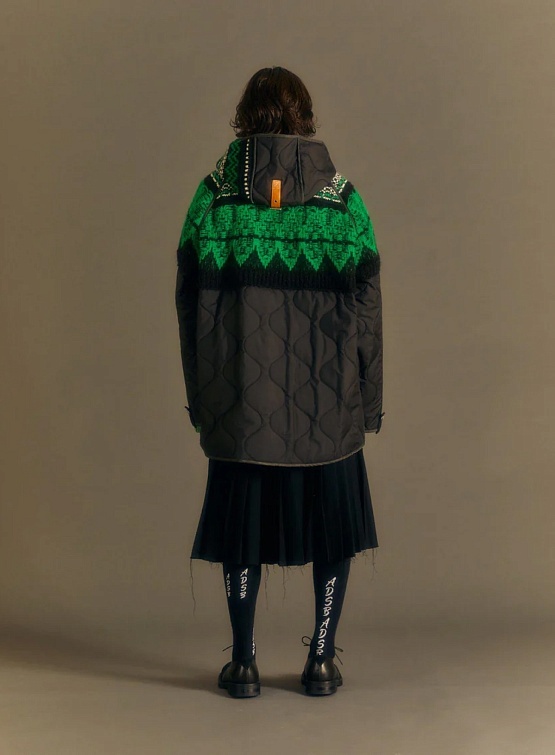 Куртка Andersson Bell Nordic Knit Patch Quilted Parka Black