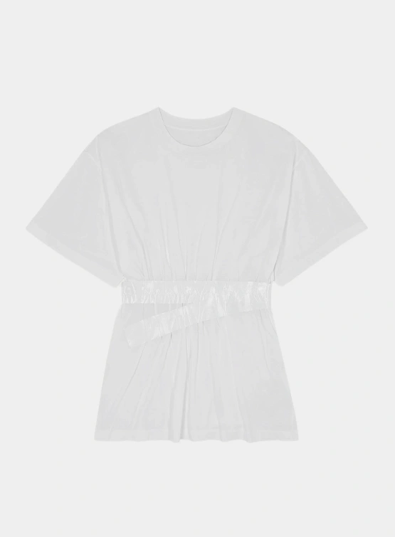 Женская футболка MM6 Maison Margiela Taped Jersey White