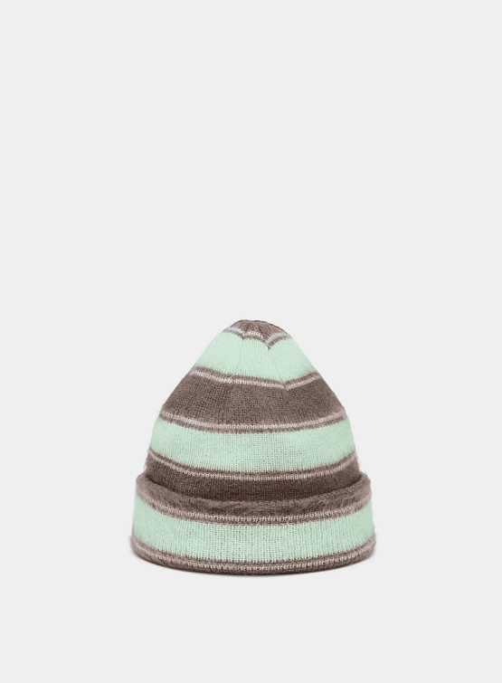 Шапка Kangol Fuzzy Stripe Beanie Brown