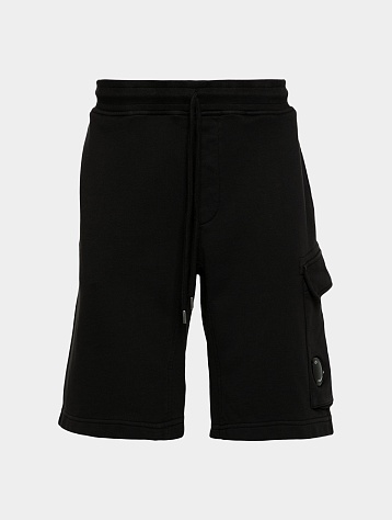 Шорты C.P. Company Diagonal Fleece Cargo Dyed Black