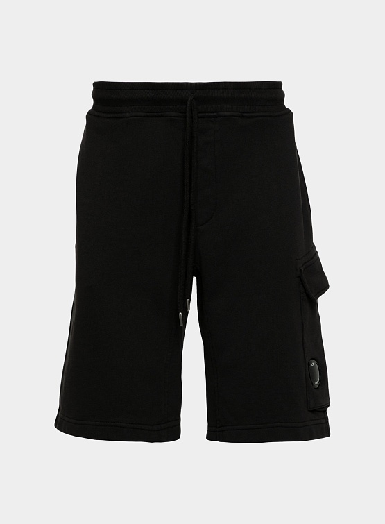 Шорты C.P. Company Diagonal Fleece Cargo Dyed Black