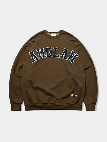 Свитшот ANGLAN Applique Heavy Sweatshirt Brown