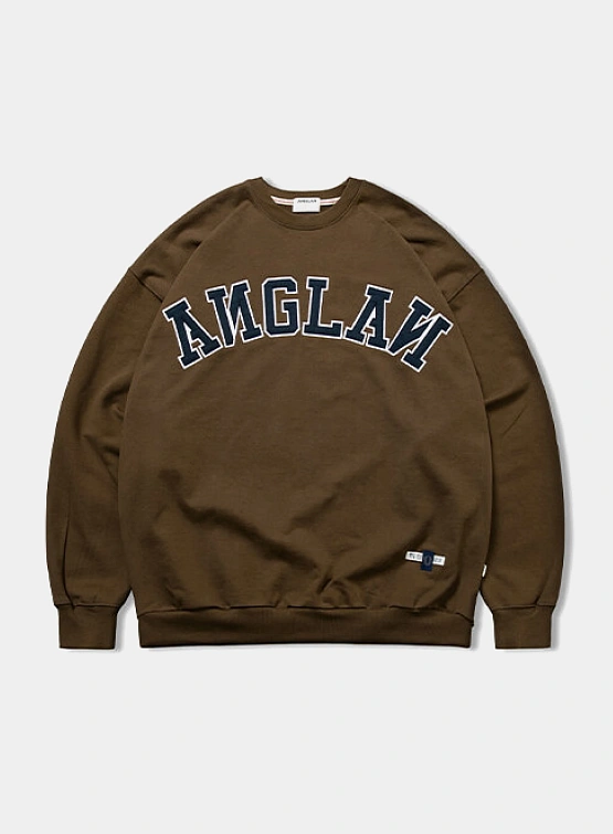 Свитшот ANGLAN Applique Heavy Sweatshirt Brown