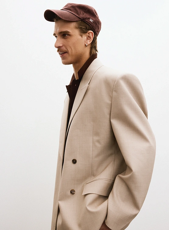 Пиджак Recto Signature Hourglass Double Breasted Sepia Beige