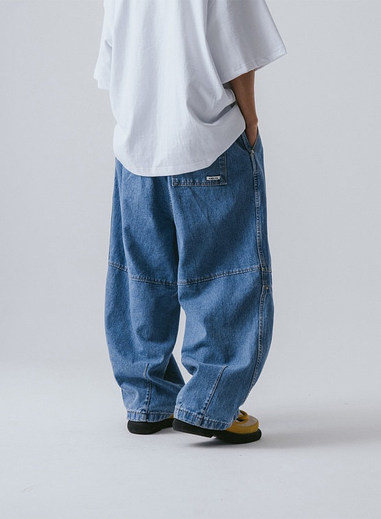 Джинсы ANGLAN Lazy Dart Denim Balloon Pants Blue