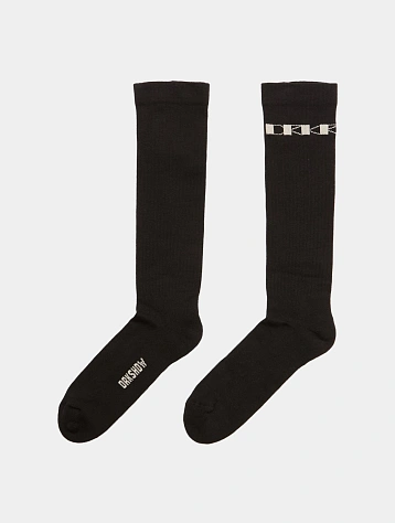 Носки RICK OWENS DRKSHDW Knee High Black/Pearl