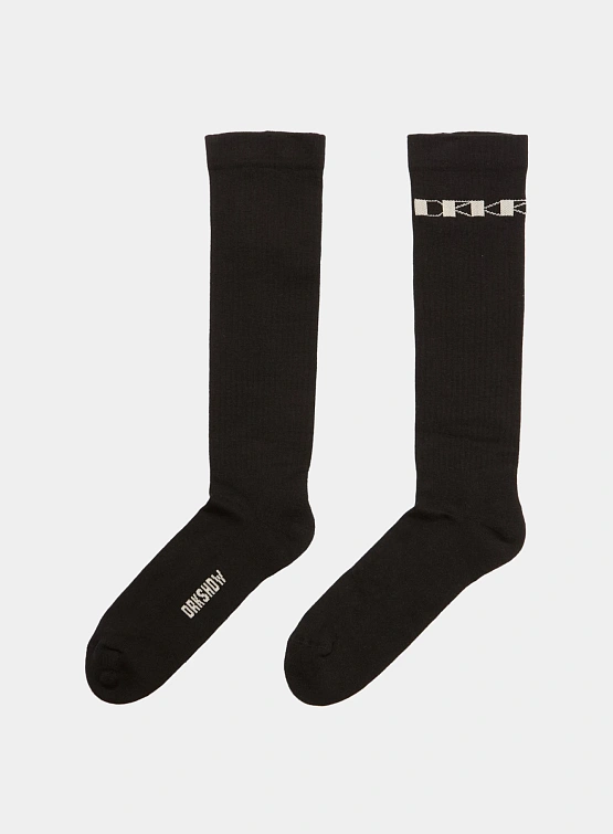 Носки RICK OWENS DRKSHDW Knee High Black/Pearl