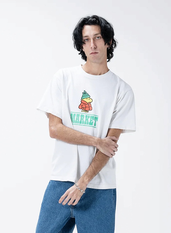 Футболка MARKET Peanuts Puffer T-Shirt Ecru