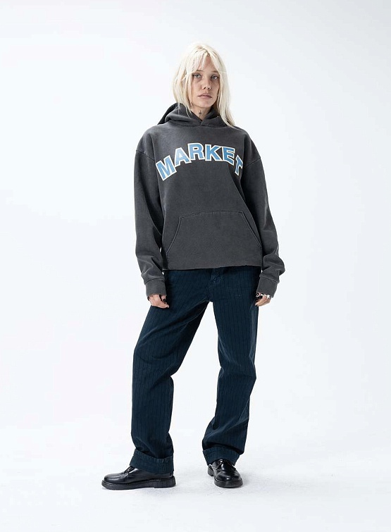 Худи MARKET Move Mountains Hoodie Washed Black