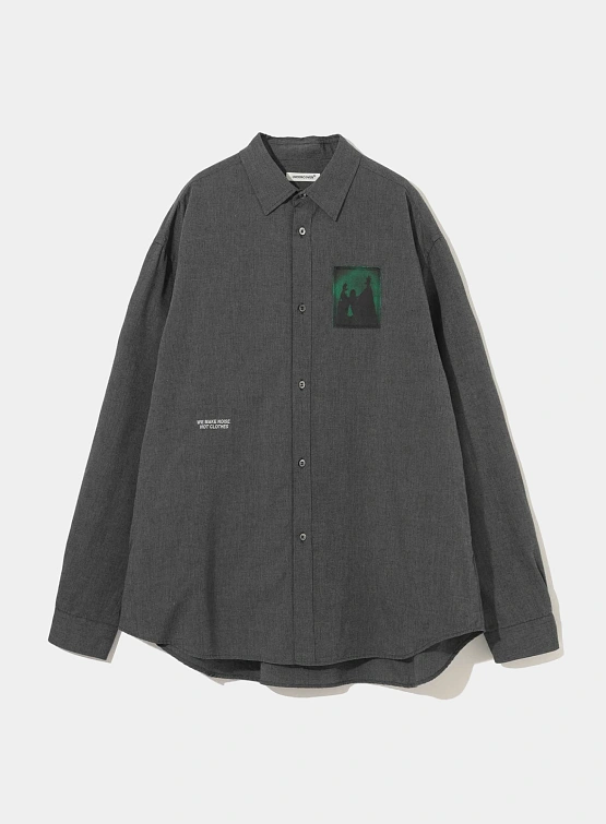 Рубашка UNDERCOVER Cotton Oxford Graphic Patch Charcoal