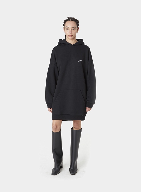 Женское платье Coperni Horn Hooded Dress Black