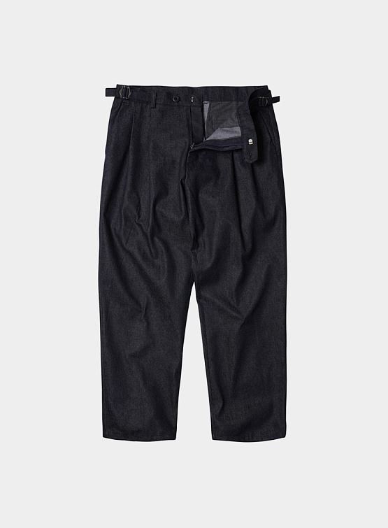 Брюки FrizmWORKS Side Adjust Two Tuck Denim Pants Indigo