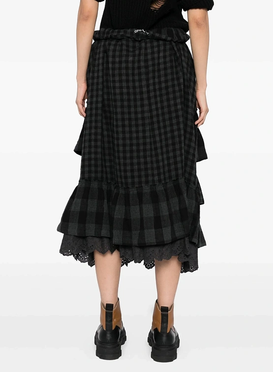 Женская юбка OPEN YY Rolled Waist Tiered Black