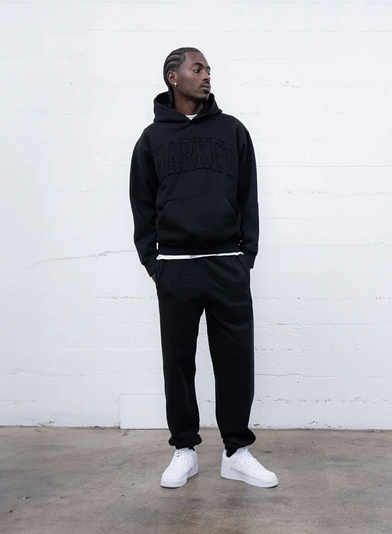 Брюки MARKET Washed Arc Sweatpants Washed Black