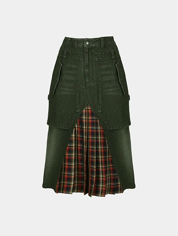 Женская юбка Andersson Bell Raptor Layered Pleats Washed Green