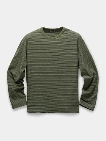 Лонгслив COOR Dying Pin Stripe Washed Green