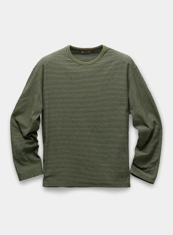 Лонгслив COOR Dying Pin Stripe Washed Green