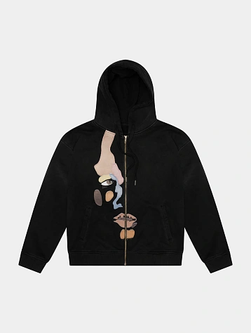 Зип-худи KidSuper Side Eye Face Black