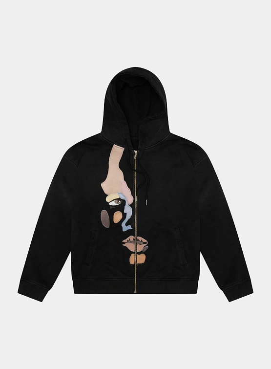 Зип-худи KidSuper Side Eye Face Black