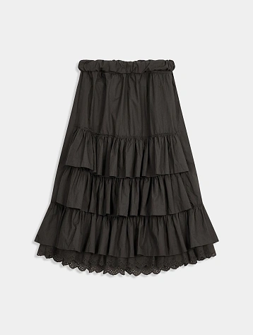 Женская юбка OPEN YY Rolled Waist Tiered Charcoal