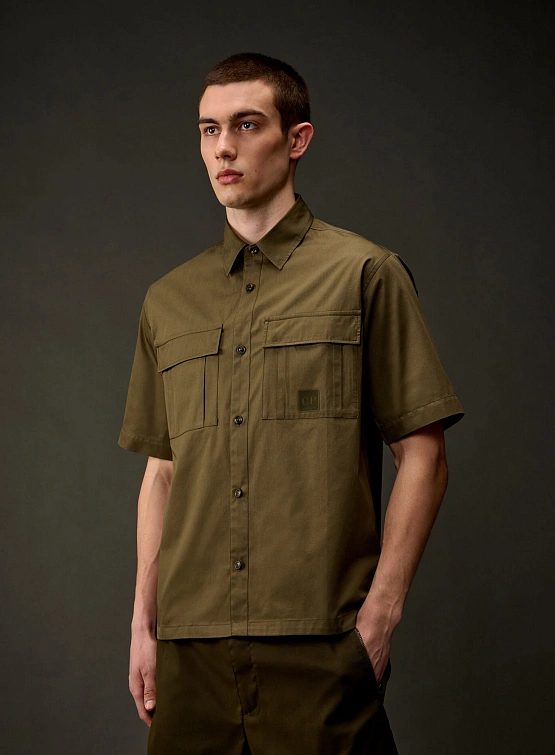 Рубашка C.P. Company The Metropolis Series Gabardine Ivy Green