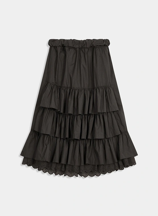 Женская юбка OPEN YY Rolled Waist Tiered Charcoal