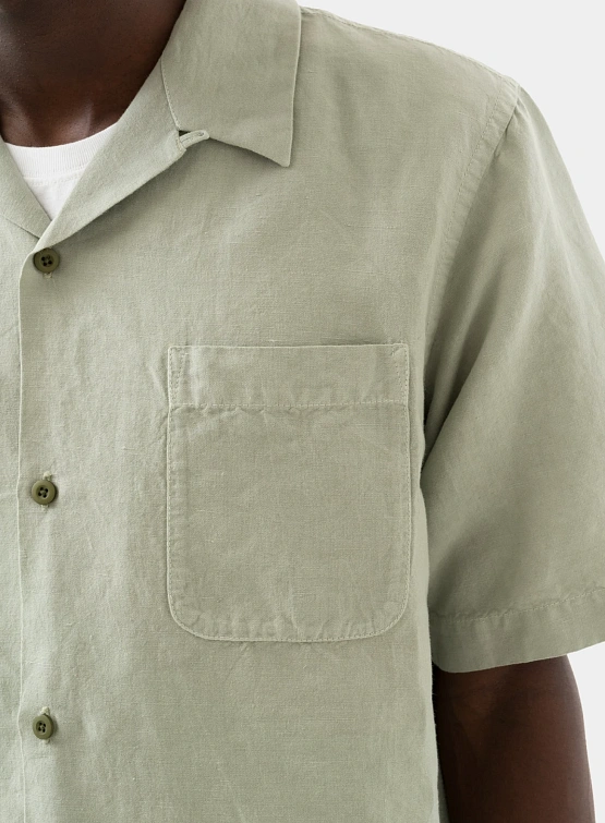 Рубашка MAHARISHI 5211 Hemp Camp Collar Shirt Sage