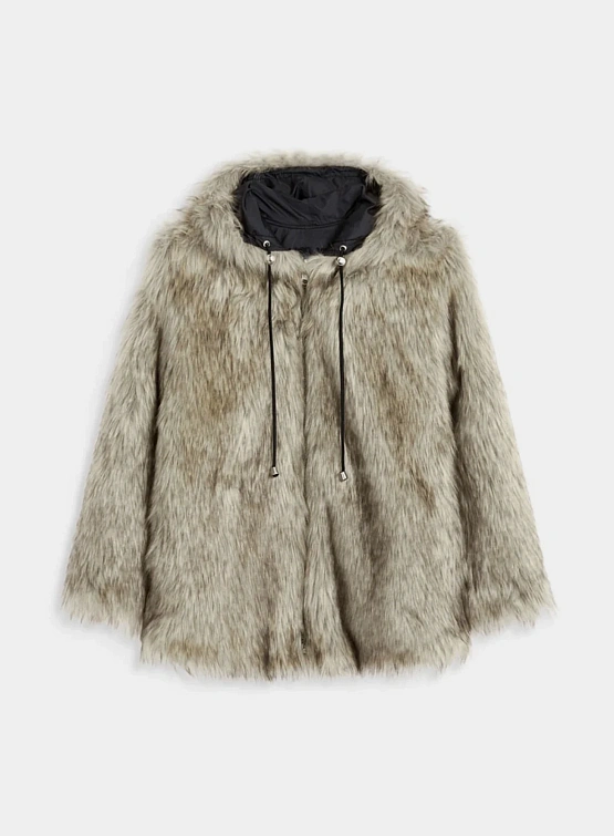Женская шуба OPEN YY Reversible Faux Fur Beige