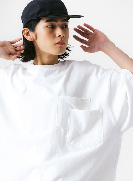 Футболка ANGLAN Double Pocket Half Tee White