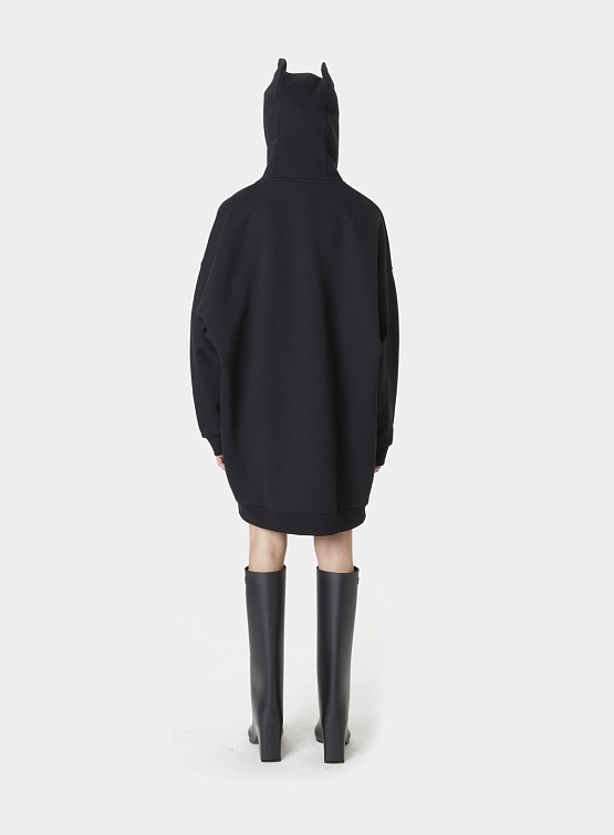 Женское платье Coperni Horn Hooded Dress Black